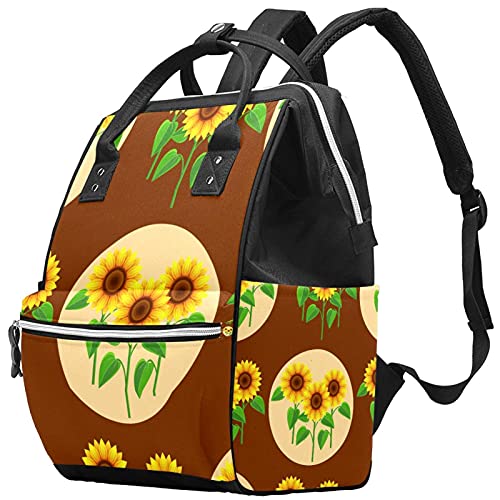 Bolsa de pañales de manzanillas y mariquitas, mochila de gran capacidad, mochila de viaje, multifunción, bolsa de pañales para el cuidado del bebé