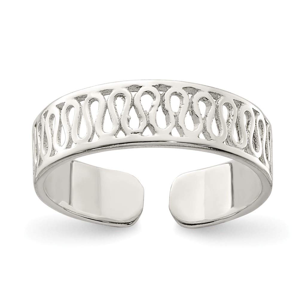 ICE CARATS925 Sterling Silver Adjustable Toe Ring Open Midi Fine Jewelry For Women Gifts For Her