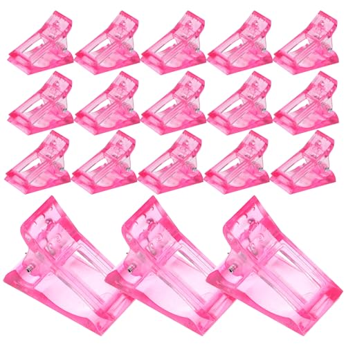 GANAZONO 20 clips para uñas rosa para manicura miniatura 1