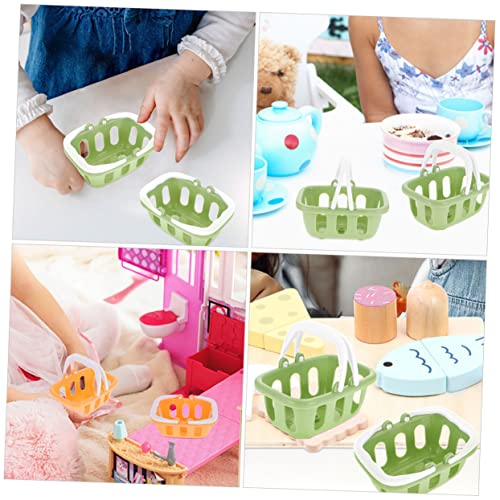 Abaodam 12 Peças Mini Cesta De Compras Cesta Falsa Decorativa Mini Cesta Mini Decorações DIY Mini Ce