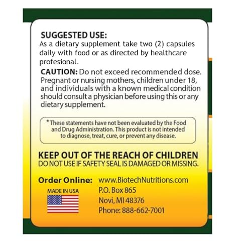 Biotech Nutritions Broccoli Sprout 1000 mg Serving 120 Vegetable Capsules