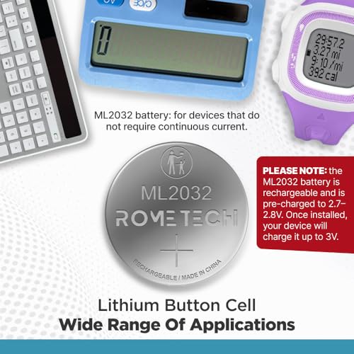 Batería Recargable ML2032 Rome Tech para Relojes y Teclados miniatura 2