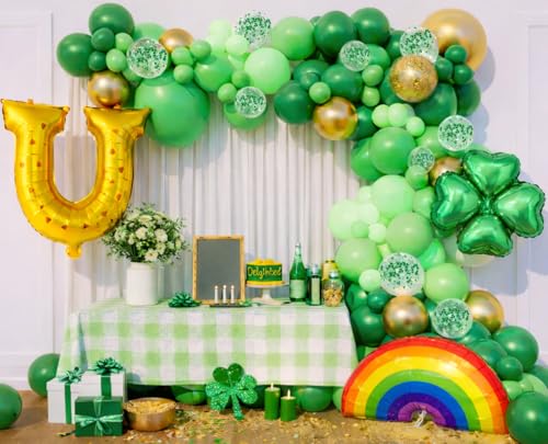 Beaumode Green St. Patrick’s Day Balloon Arch...