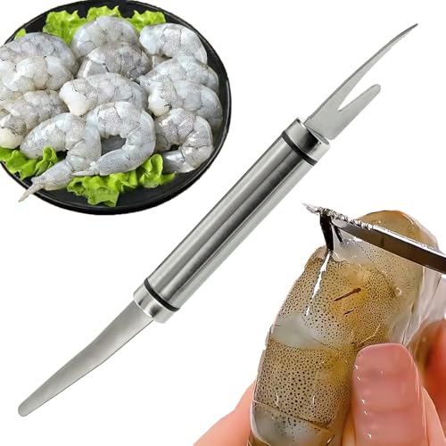 Image of 2 PCS Shrimp Deveiner Tool Shrimp Peeler,Stainless Shrimp Knife Multifunctional Shrimp Deveining Tool for Easy Shrimp Deveining (Shrimp Tools-2)