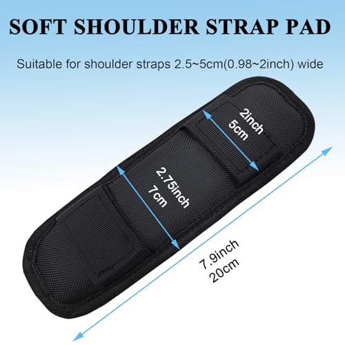 Soft Shoulder Strap Pad, Breathable & Removable Backpack Strap Pads for Bag Strap（2PCS-Black）3