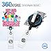 Plifal Badge Reel Holder Retractable with ID Clip for Nurse Nursing Name Tag Card My Job Is All Rainbows And Butterflies Phlebotomy Phlebotomist Nursing Student RN LPN Medical Assistant Alligator Clip