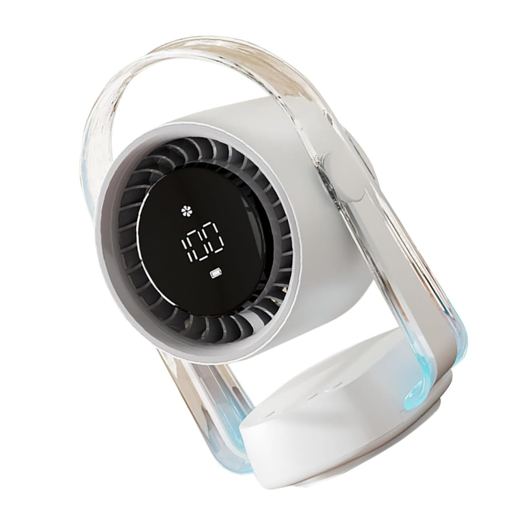 Ventilatore da tavolo regolabile a 100 velocità USB ricaricabile con display digitale ventola di raffreddamento