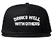 Drinks Well with Others Snapback Hat Cap Black