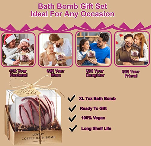 Gifts For Women And Men Who Have Everything, Vegan Bath Bombs, Coffee Scented Handmade Bath Bomb For Women, Men, Mom, Dad, Friends - Body Self Care Spa Ball For Pampering And Relaxation Gift #TOP5