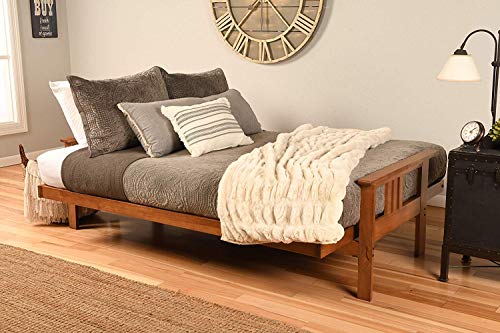 Kodiak Furniture KFMOBBLCHALF5MD3 Monterey Full Futon With Linen Fabric Mattress In Barbados/Gray thumb #5