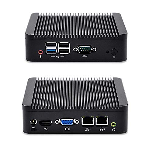 Kettop Mi19C Barebone Mini Pc Fanless Silent For Office/Home Intel Celeron J1900 2.0Ghz 2 Gigabit Nics 1*Com Barebones