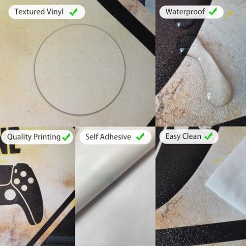 Alwayspon Türaufkleber, Motiv: Spiel, Metalltor, selbstklebend, Vinyl, zum Abziehen und Aufkleben, wasserdicht, abnehmbar, für Schlafzimmer, Zuhause, Wanddekoration