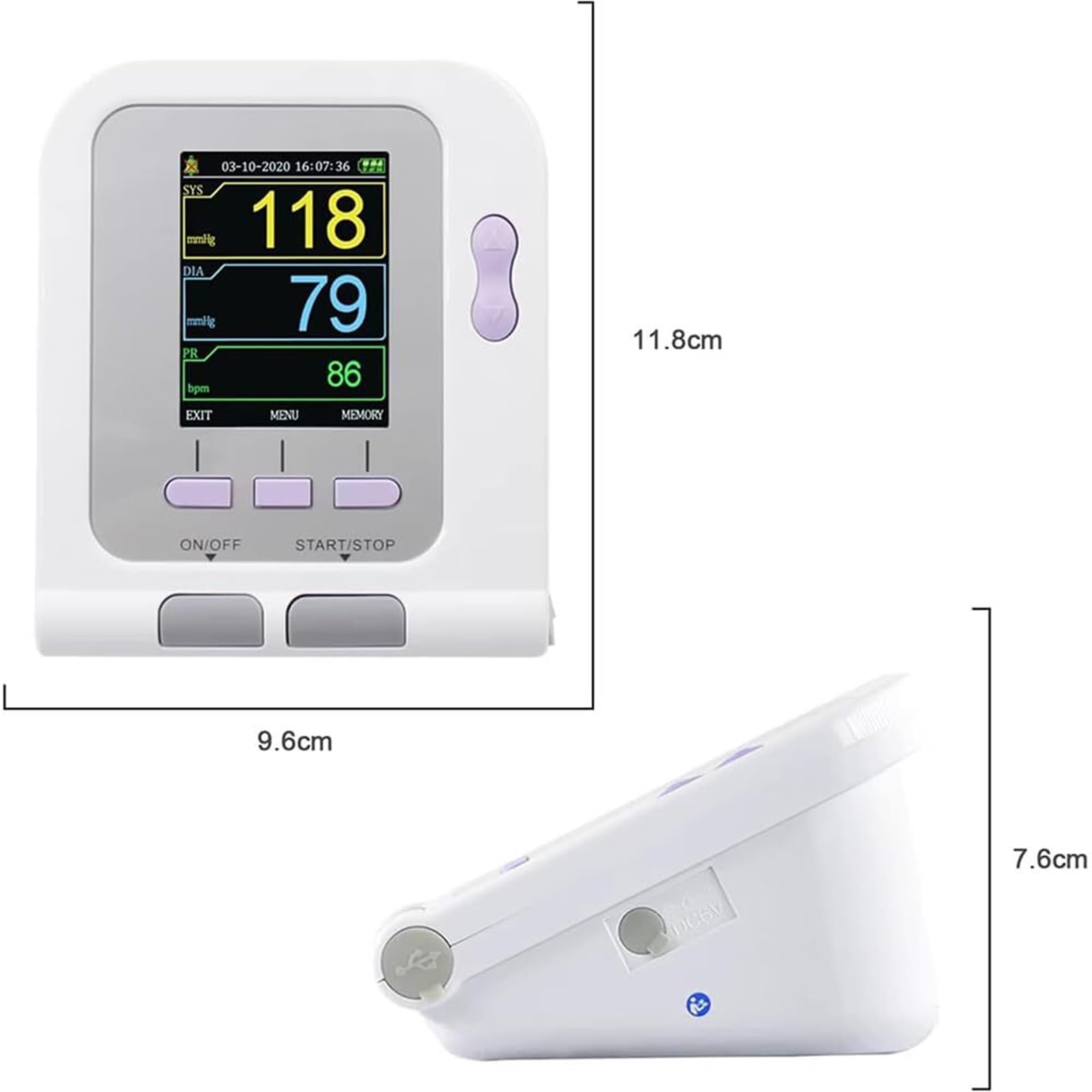 Monitor de presión arterial for mascotas, esfigmomanómetro electrónico de 3 modos y 3 puños, equipo veterinario digital, pantalla digital LCDEquipo veterinario digital, for gatos, perros