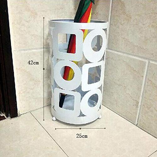 Soporte para sombrilla elegante de hierro forjado acabado resistente de pie 3