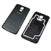 SaBuCell - Replacement Black Battery Door Back Cover with Rubber Seal Waterproof Gasket For Samsung Galaxy S5 I9600