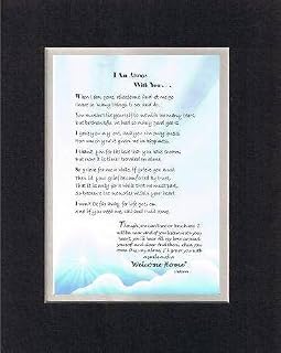 I Am Always with You Poem on 11 x 14 inches Double Beveled Matting (Black on White)