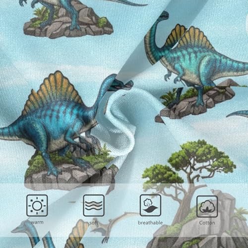 CHIFIGNO Boy Cotton Underwear Soft Briefs Printed Brief Underwear for Kids Boys, Blue Dinosaurs3