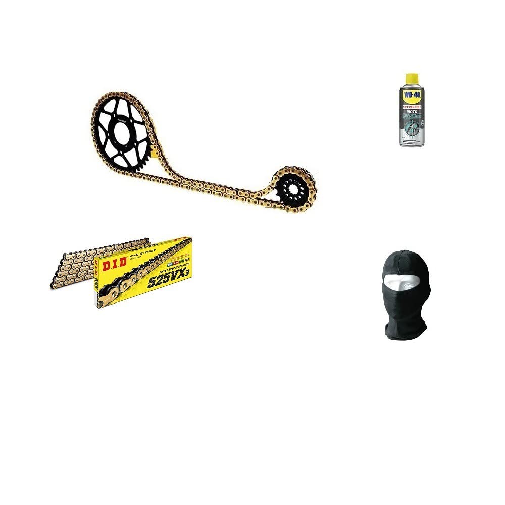 Compatible con Suzuki DL V Strom (B1111) 650 2010-10 Kit TRANSMISION para Moto Cadena Did 525VX3 LUN 118 / ESLABONES, PIÑON DE Acero P525-Z47, PIÑON P525-Z15 ESPECIFICO para Moto