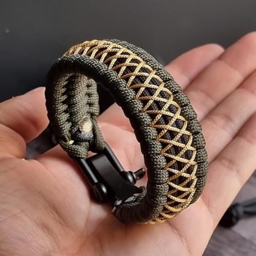 Brotree 275 Paracord 2.4mm Taktyczna Linka 30M Nylonowy Sznurek 4-żyłowy do Zewnątrz, Rzemieślnicze, Kemping - Obciążenie Niszczące 125kg (Zielony Wojskowy)