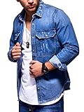 Trendiges Jeanshemd von Behype in verschiedenen Farben