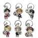 6pcs/lot Karasuno Nekoma Anime Karasuno High School Doomed Battle Metal Keychain for Men Key Chains
