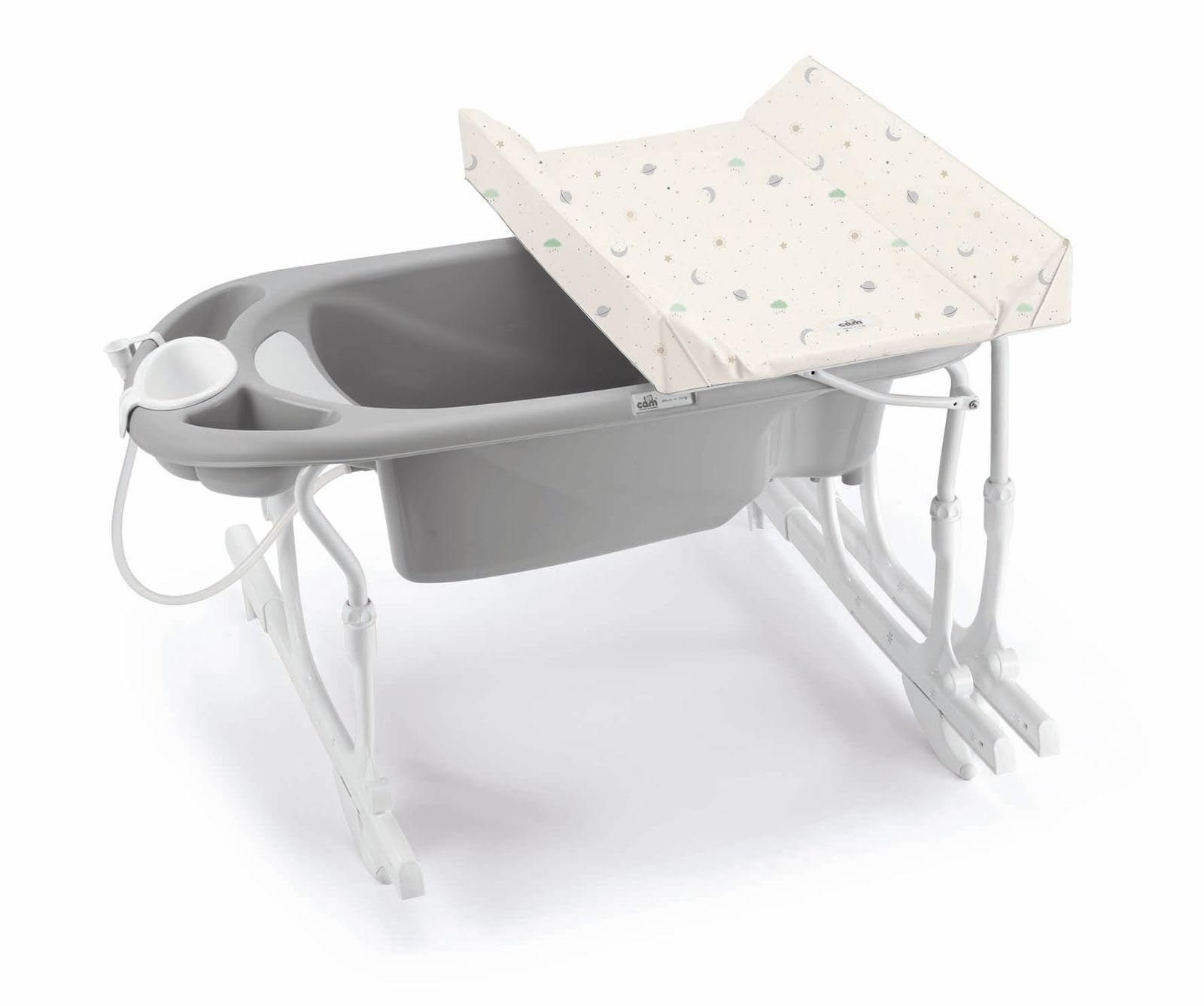 Hydro Baby Wickelauflage abnehmbar Hase Col. 265 (Grau/Beige Planeten)