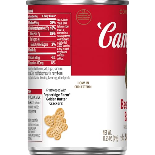 Image of Campbell's Bean with Bacon Soup, Packaging May Vary, 11.25 Oz, Pack of 12