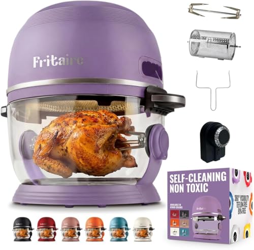 Non Toxic Air Fryer™ Pro | 9-in-1 Glass Air Fryer | Self-Cleaning | 5 Quart | Rotisserie and...