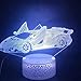 Produktbild 3D-Illusionslampe LED Nachtlicht Scissorgate Sportwagen Der Wecker Basis Touch Sensor Farbwechsel mit Remote USB-Bluetooth