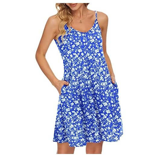 WNEEDU - Vestido, de verano, con tirantes espagueti, para mujer, XL