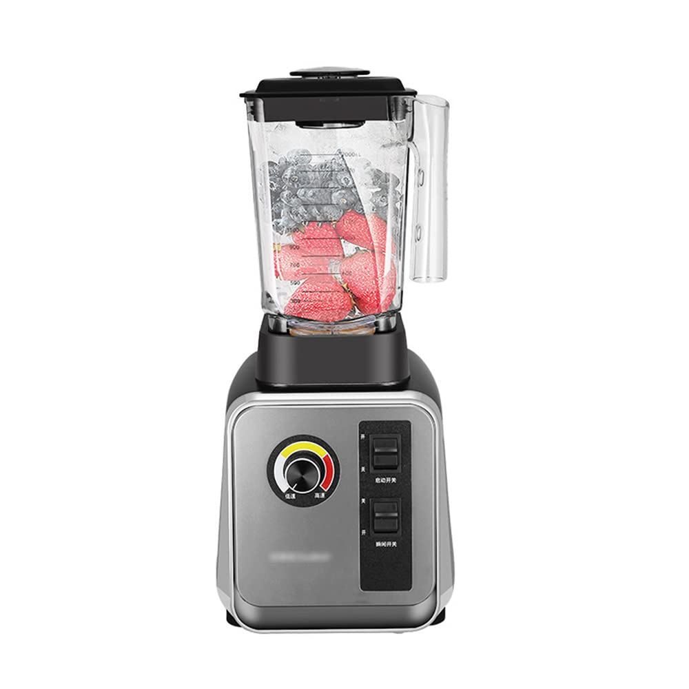 Commercial Milk Tea Shop Ice Crusher Food Processor 1500W Multifunctional Blender 2000ml Large Capacity PC Container Grinder Juicer