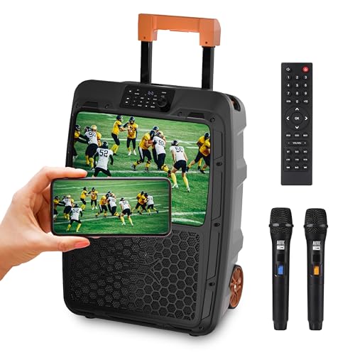 Altec Lansing SoundRover View Portable Bluetooth Speaker with 14” 1080P...