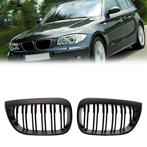 Rejilla riñón negro brillante para BMW E81 E87 120i 130i, rejillas de parachoques delantero