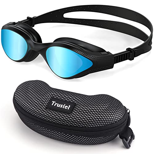 Trusiel Schwimmbrille für Erwachsene, Schwimmbrillen Antibeschlag UV Schutz und Silikon Dichtungen für Herren Damen