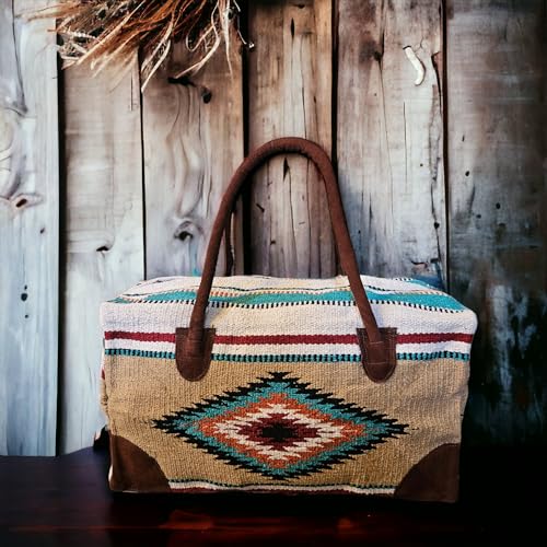 Southwestern Large Weekender Travel Bag Western Duffle Bag Boho Travel Bag (Diego) - Image 4