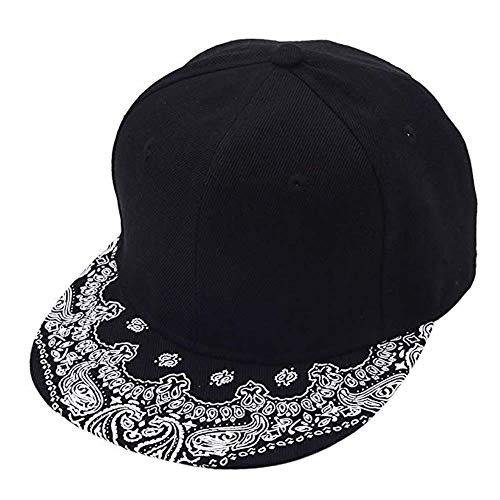 Image of Quanhaigou Floral Flower Hawaiian Cotton Adjustable Snapback Hats Men's Women's Hip-Hop Flat Bill Baseball Caps