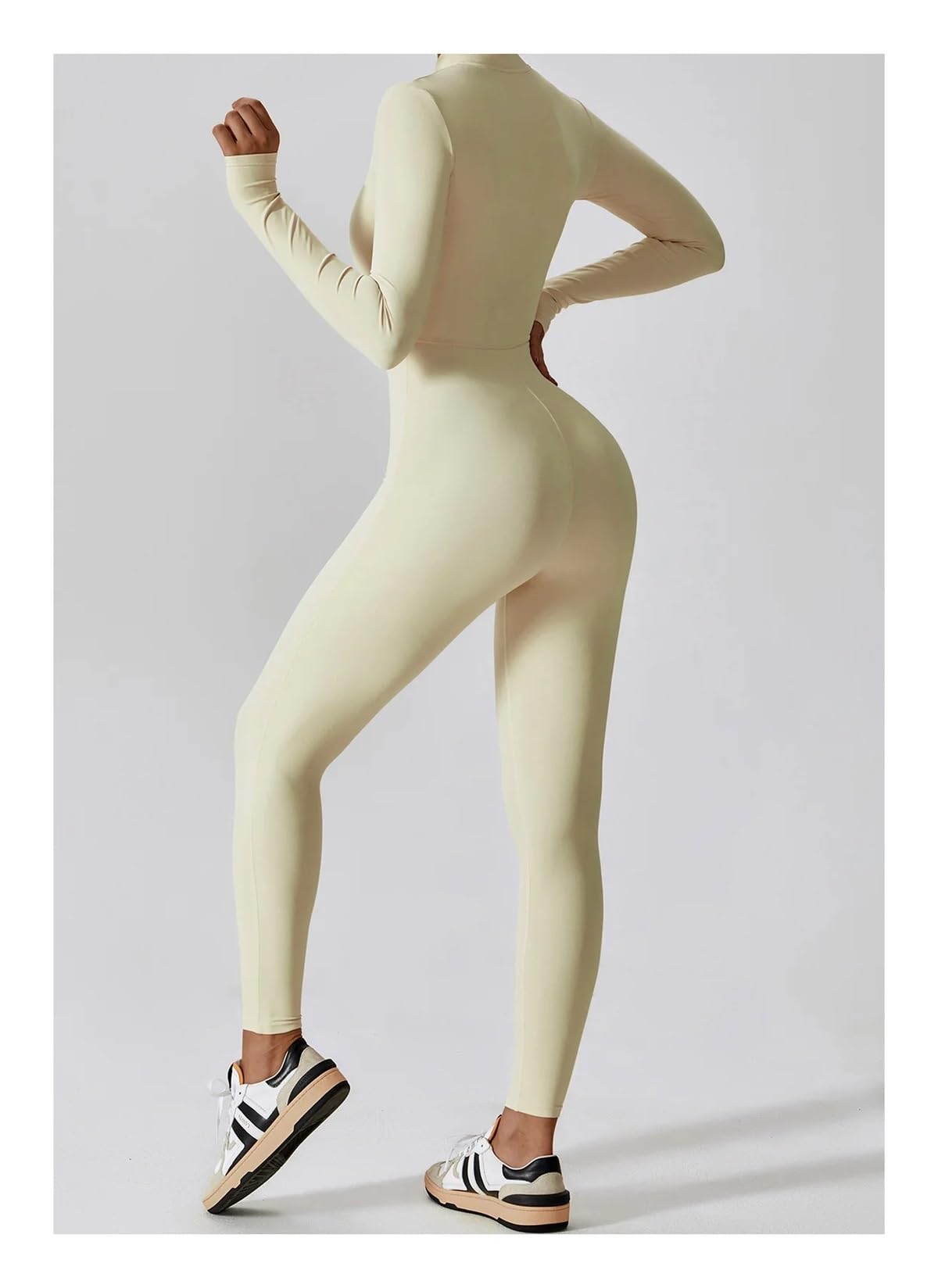 Mallas deportivas de alta intensidad for yoga, manga larga y con cremallera for mujer Para Mujer