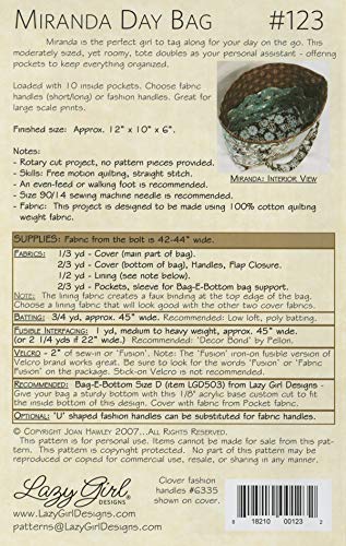 Miranda Day Bag Sewing Pattern by Lazy Girl Designs2