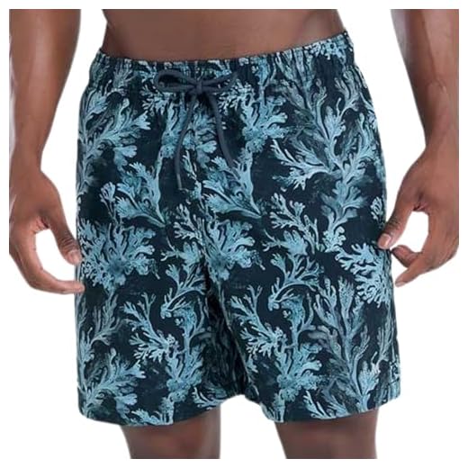 MASH Short Praia Masculino Bermuda Dryfit Elastano Coral, Azul Piscina, XXGG