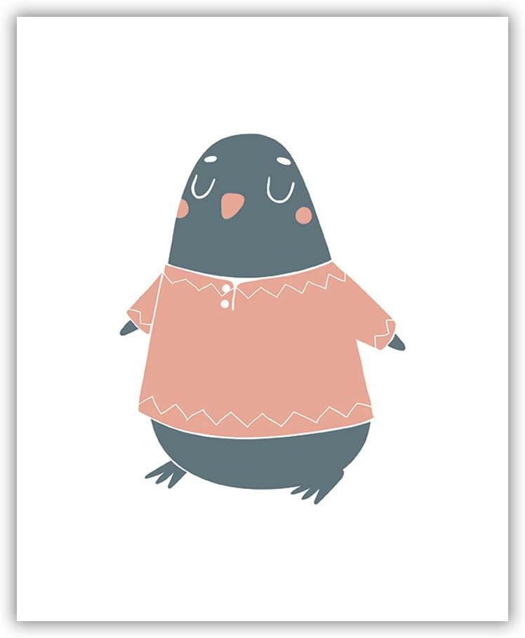 8x10 P21 Penguin nursery decor.Penguin poster.Nursery wall art.Artwork