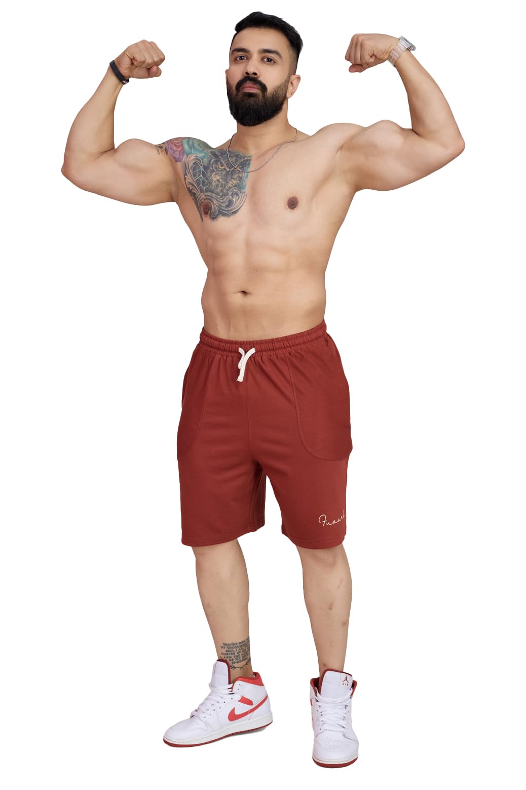 fuaark Men's Regular Fit Oversized Sports & Gym Shorts-picture-30