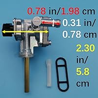 Vista 5 de Interruptor de tanque de válvula de petcock de combustible compatible con Suzuki Vinson 500 LTA500F LTA500FB LTA500FC LTF500F LTF500FC 4x4 Manual