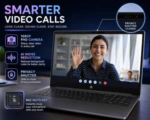 Image of HP OmniBook 3 16 inch WUXGA Touch Laptop, 12-Core Intel Core Ultra 7 AI Processor, 32GB DDR5 RAM, 1TB PCIe SSD, Wi-Fi 7, 1080P FHD Camera, Windows 11