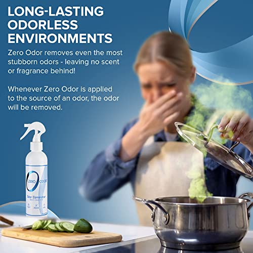 Zero Odor Multi-Purpose Odor Eliminator - Eliminate Air & Surface Odor – Patented Technology Best For Bathroom, Kitchen, Fabric, Closet- Smell Great Again, 8Oz (Over 1000 Sprays) #TOP5