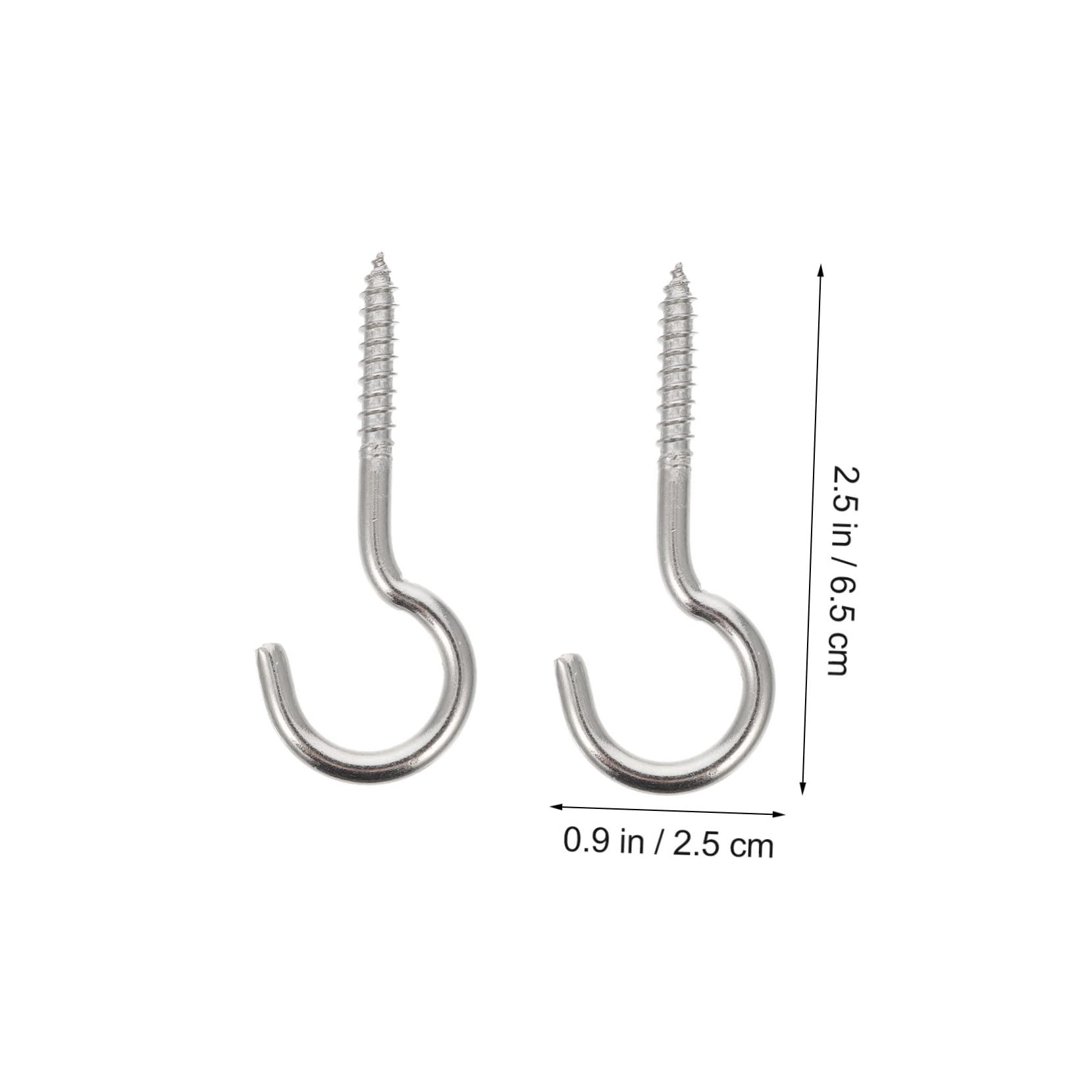 Ciieeo 20pcs Heavy Duty Ceiling Hooks s Hooks for Hanging Stainless Steel Multipurpose Ring Eye Bolts