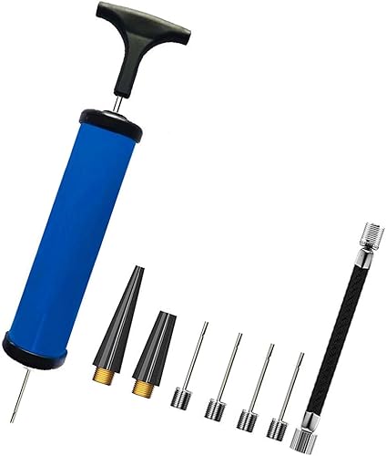 Miniatura 4 de Bombas de esfera ligeras Inflador de aire con boquilla de aguja Manguera de extensión Mano para baloncesto Fútbol Fútbol