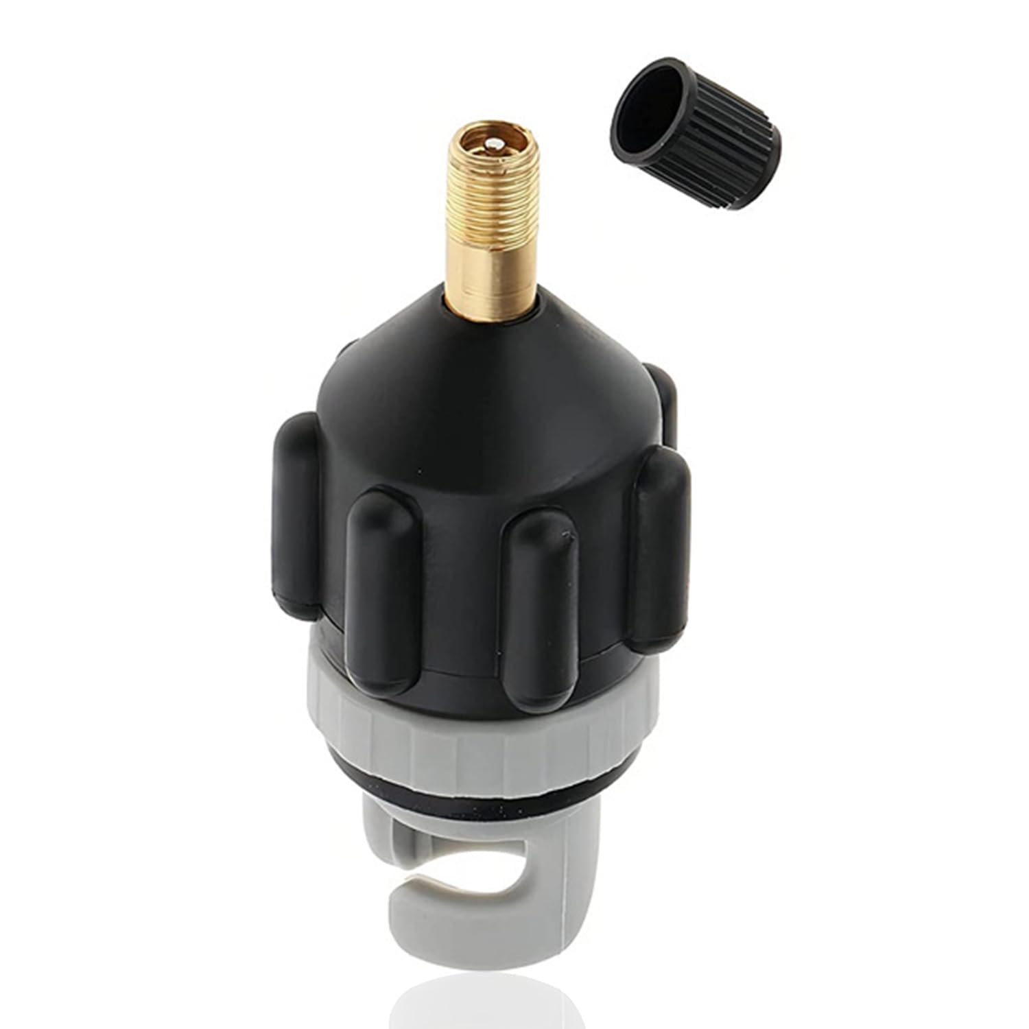 SUP adapter pompy do deski wiosłowej, adapter zaworu powietrza, akcesoria konwencjonalny konwerter pompy powietrza do nadmuchiwanej łodzi wiosłowej, deski SUP, kajaka, czarny