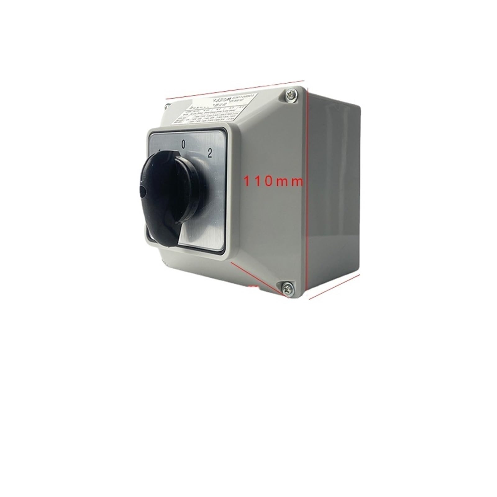 IDGTTLDF LW26-63A Cam Switch With Enclosure Changeover Main Knob 690V 63A 1 Pole Waterproof Box Rotative YMW26-63/1M(Switch with box 01)