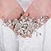 CROWN GUIDE Crystal Rhinestone Bridal Hair Comb Barrette Handmade Flower Clip Pin Wedding Hair Accessories Pieces for Women Silver