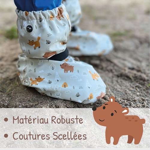 HECKBO Bottines de pluie bébé - 3 à 18 mois - Escargot - Imperméables avec doublure polaire - chaussures d'extérieur pour bébés et tout-petits – vue 7